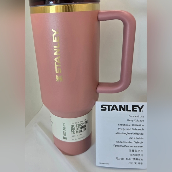 Stanley Rose 40 Oz Quencher Tumbler! Stunning!! - Picture 7 of 9